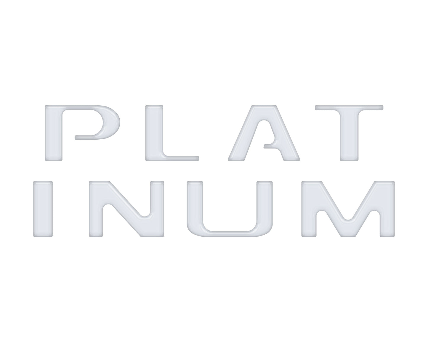 Platinum Tailgate Letter Inserts Fits 2021-2023 Ford F-150