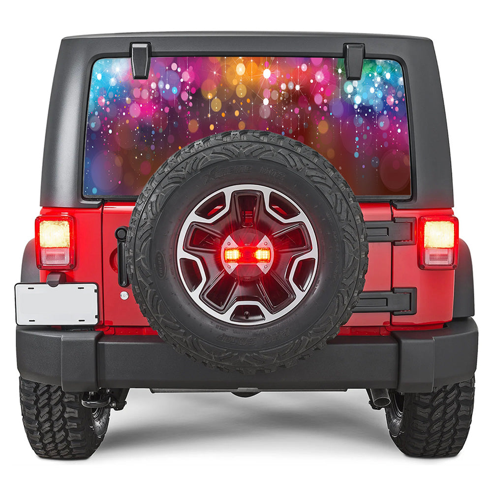 Fuzzy Lights Rear Window Decal