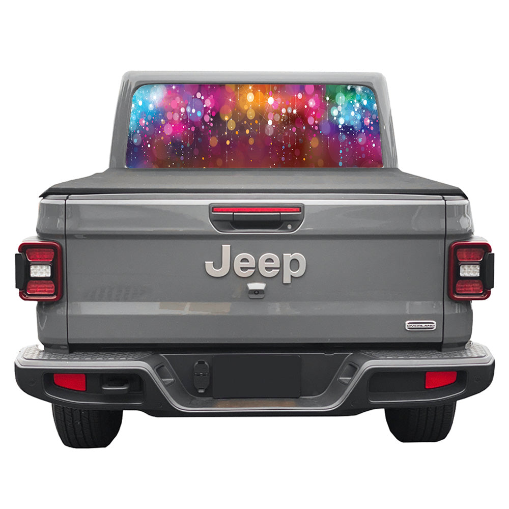 Fuzzy Lights Rear Window Decal