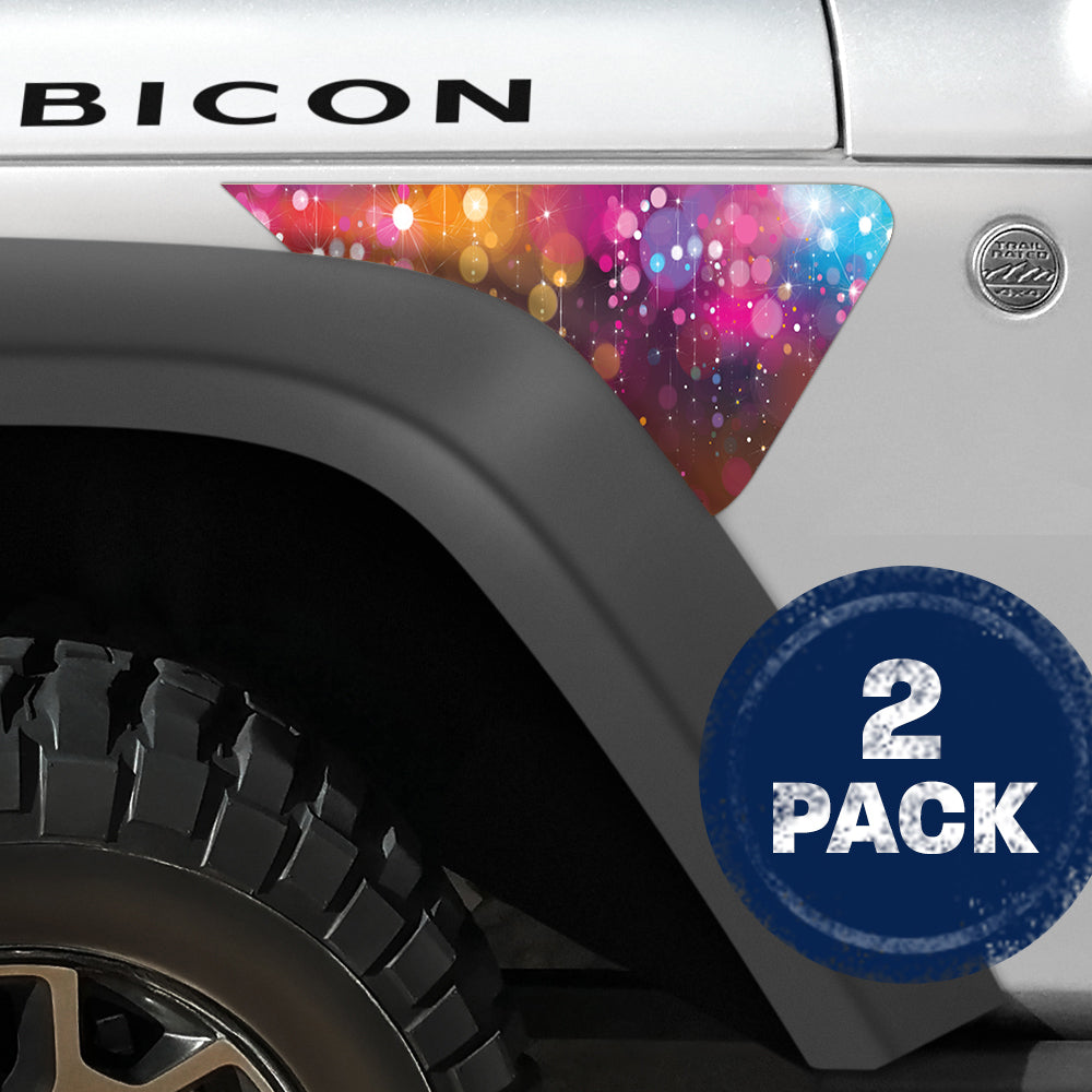 Fuzzy Lights 2pc Vinyl Fender Decal