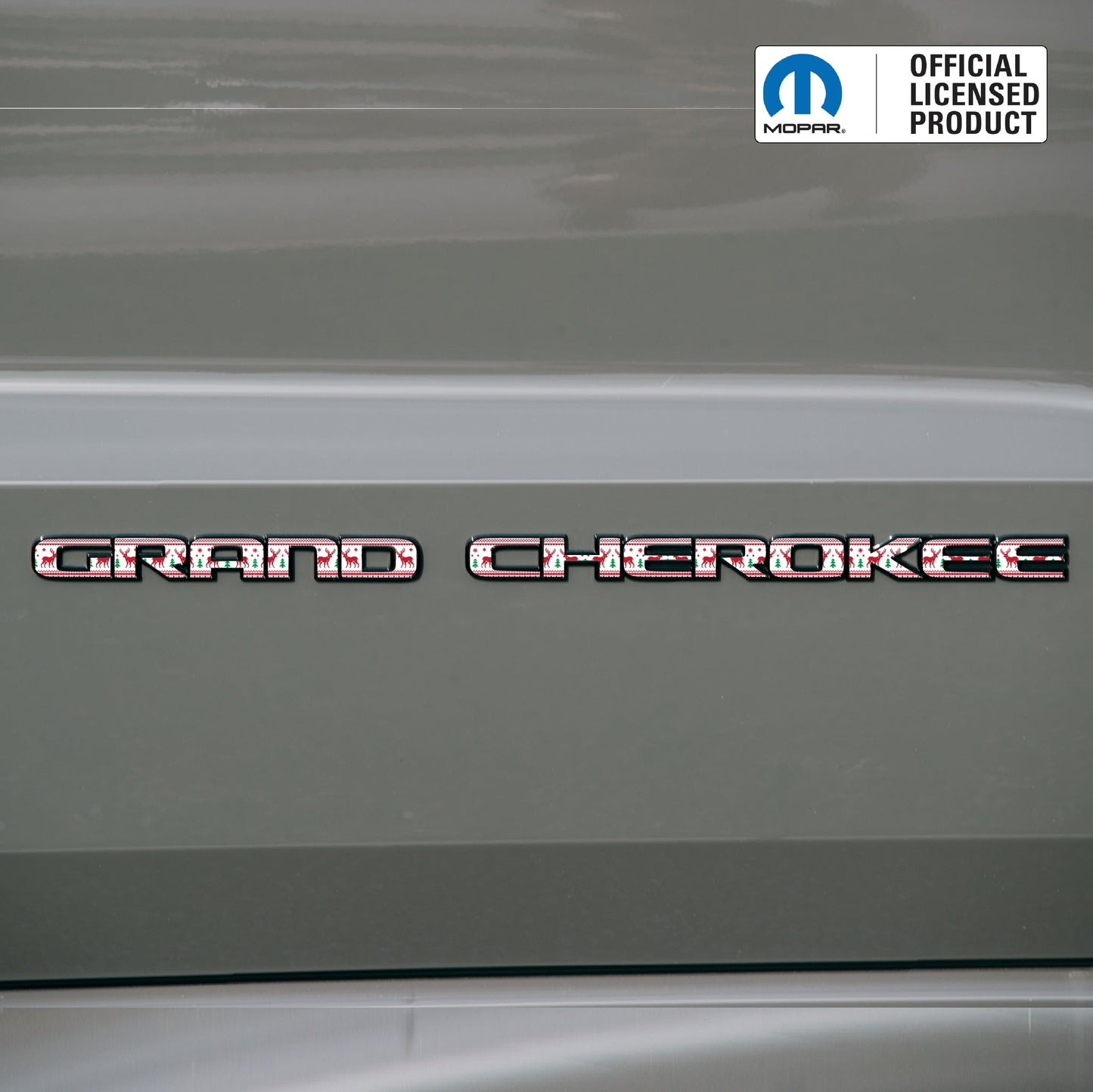 Winter Collection // GRAND CHEROKEE Door Emblem Overlay Decal Set // Fits 2017–2022 WK2
