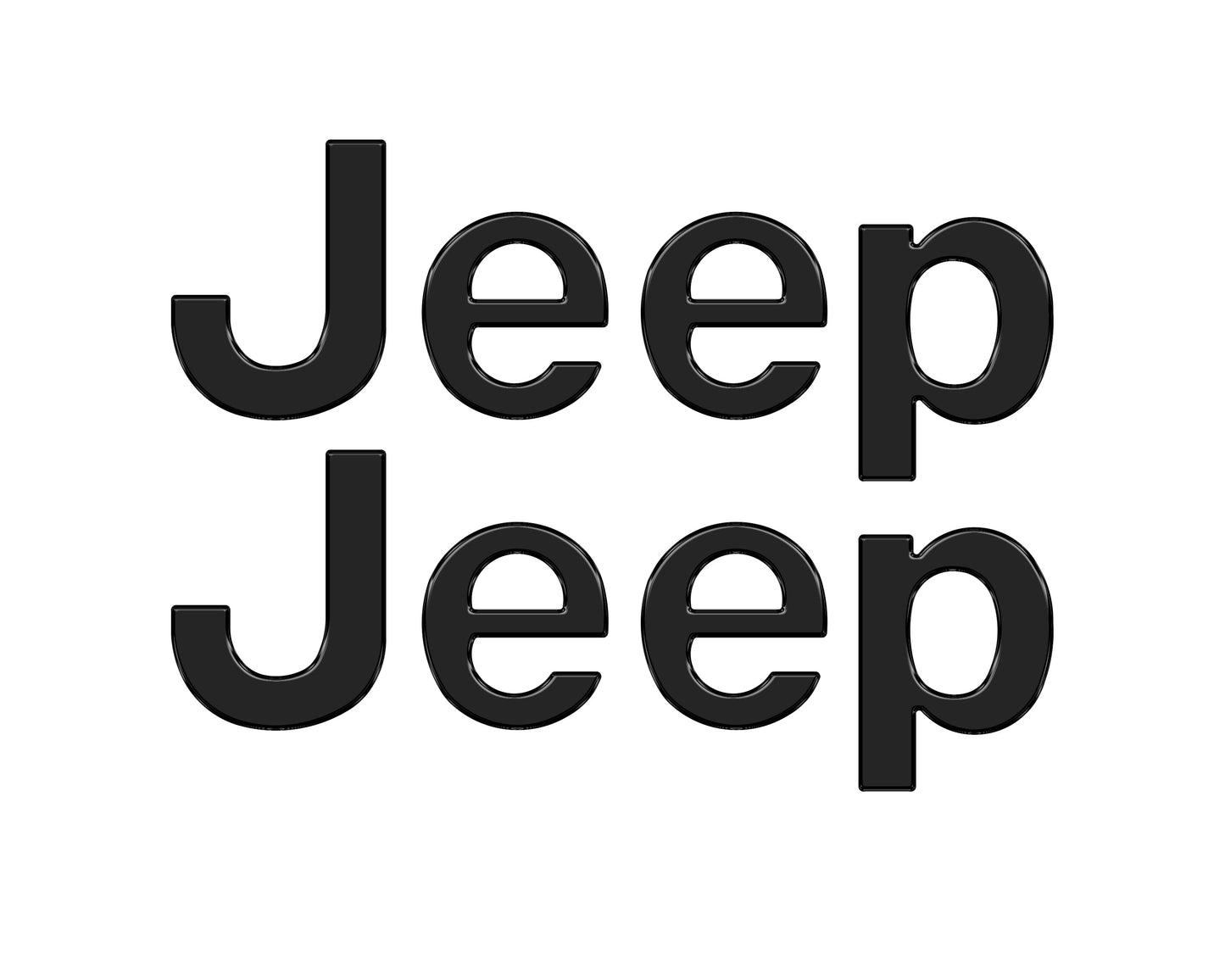 Driver & Passenger Side Letter Overlays Fits 2018-2026 Jeep Wrangler JL