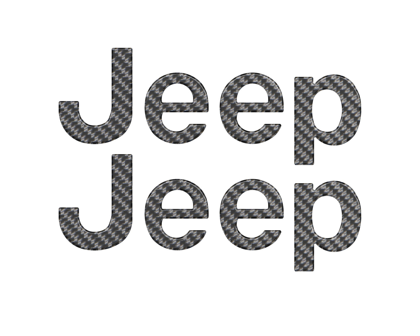 Driver & Passenger Side Letter Overlays Fits 2018-2026 Jeep Wrangler JL