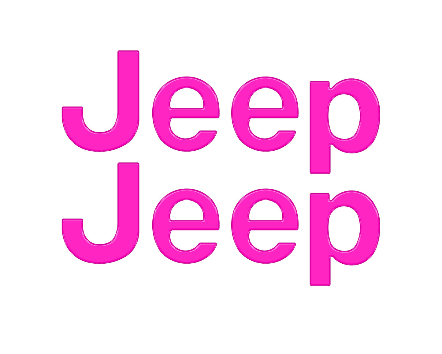 Driver & Passenger Side Letter Overlays Fits 2018-2026 Jeep Wrangler JL