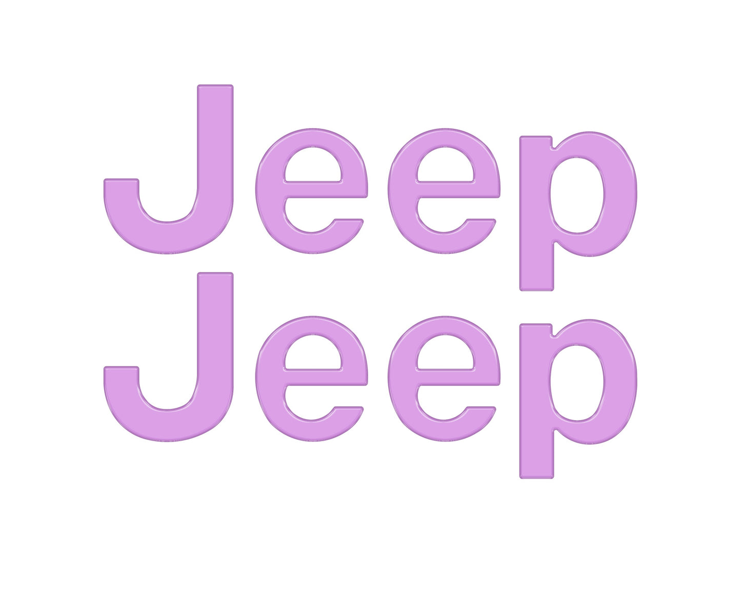 Driver & Passenger Side Letter Overlays Fits 2018-2026 Jeep Wrangler JL