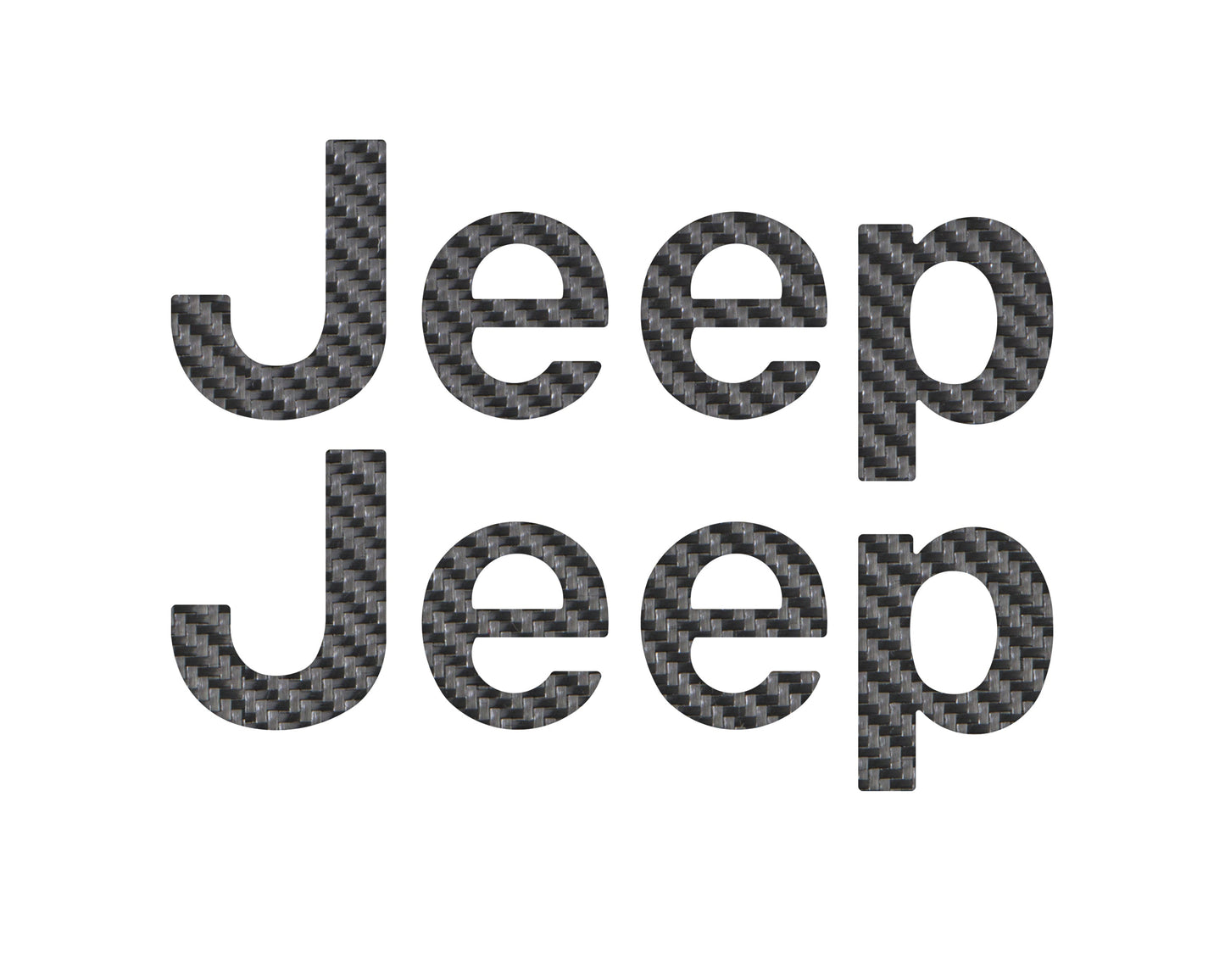 Driver & Passenger Side Letter Overlays Fits 2018-2026 Jeep Wrangler JL