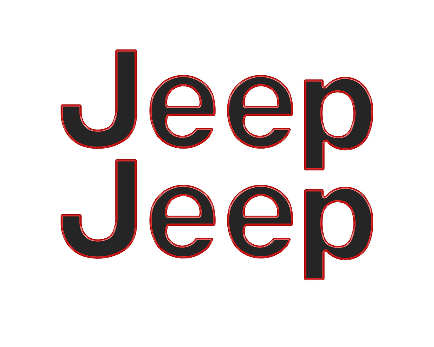 Driver & Passenger Side Letter Overlays Fits 2018-2026 Jeep Wrangler JL