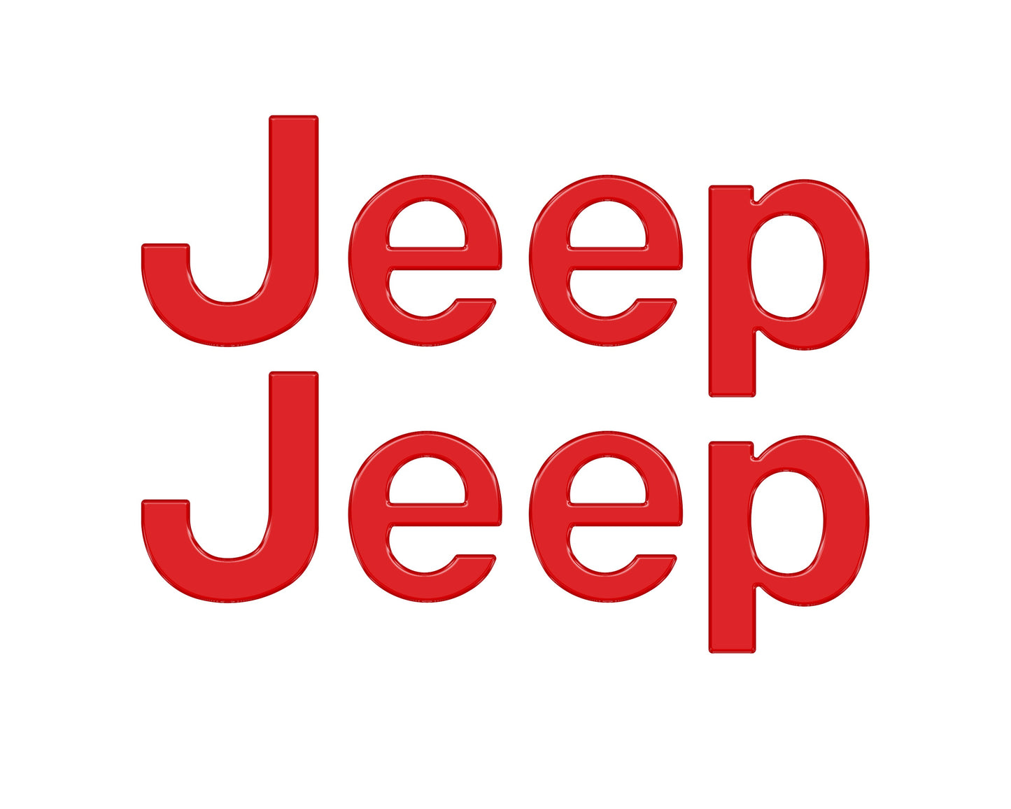 Driver & Passenger Side Letter Overlays Fits 2018-2026 Jeep Wrangler JL
