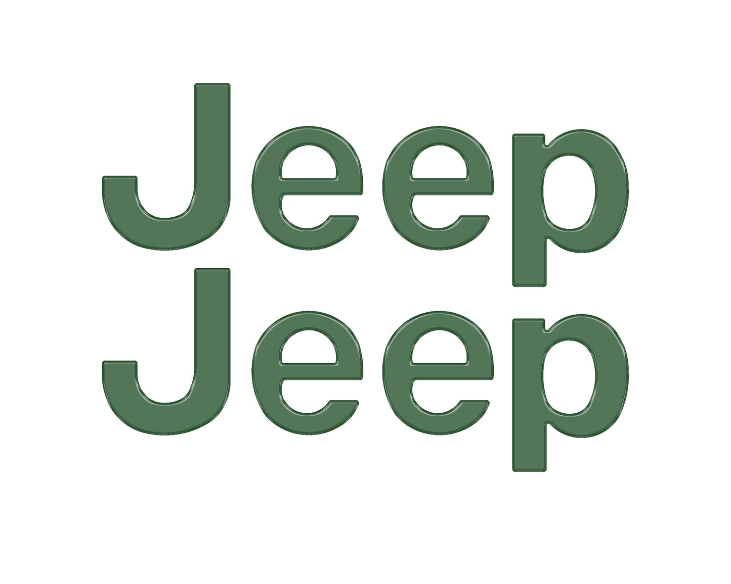 Driver & Passenger Side Letter Overlays Fits 2018-2026 Jeep Wrangler JL