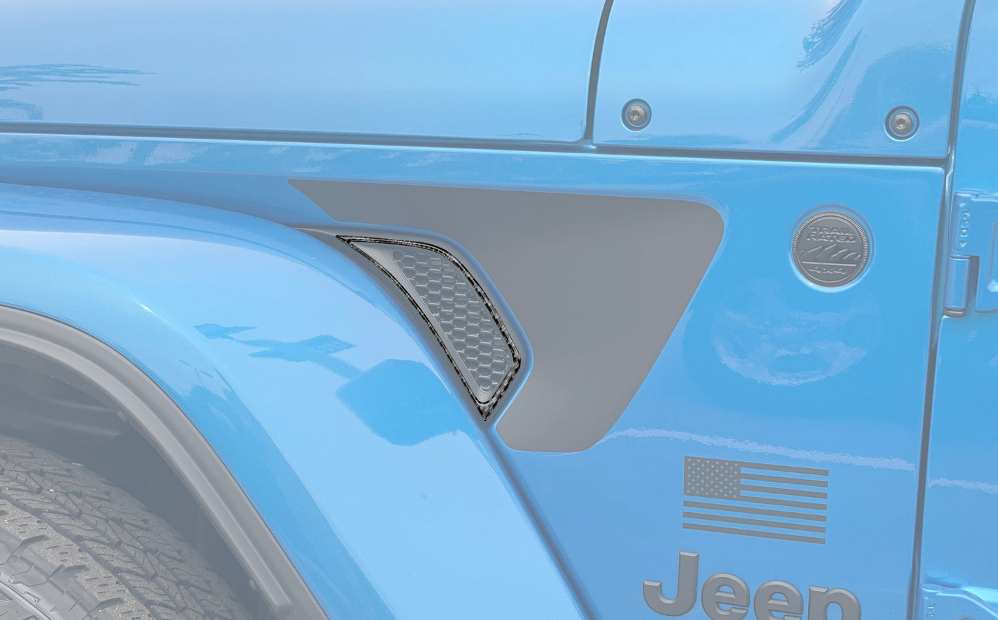 Side Vender Vent Accent Overlays Fits 2019-2026 Jeep Gladiator
