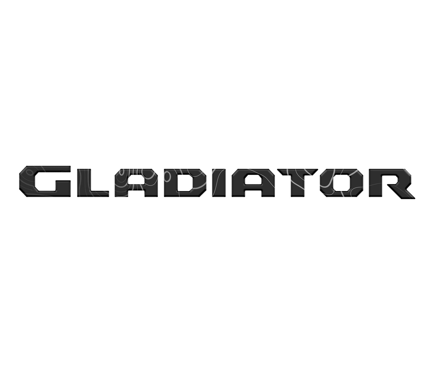 Raised Lettering Decal Fits 2020-2026 Jeep Gladiator