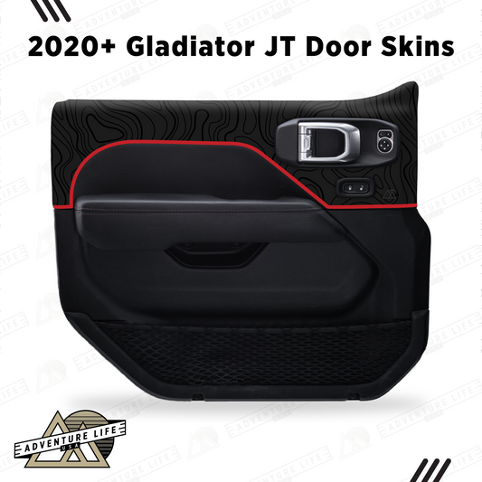 2020+ Gladiator JT Door Skins | Black Topo