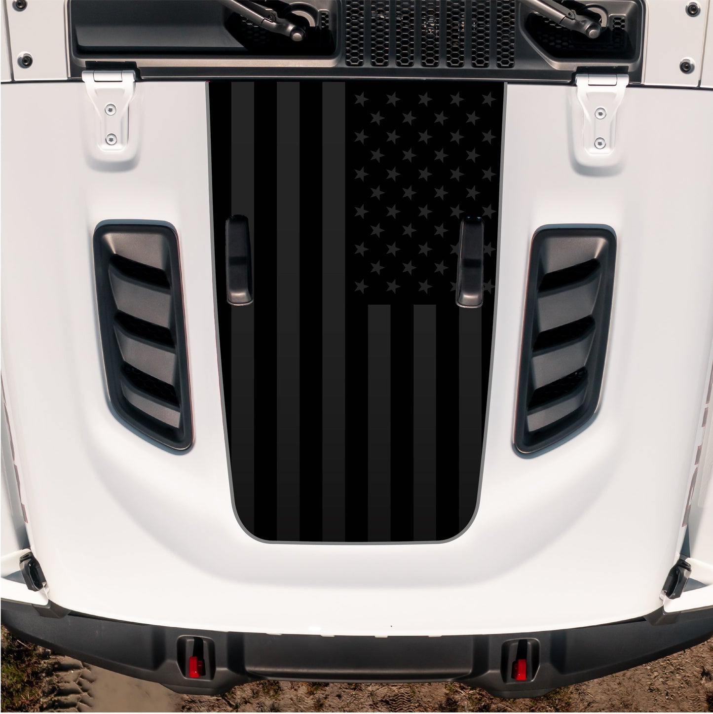 Hood Graphic for RUBICON | Black Flag - fits Wrangler JL & Gladiator JT