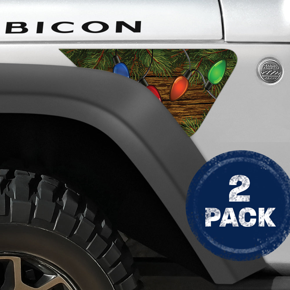Holiday Lights 2pc Vinyl Fender Decal