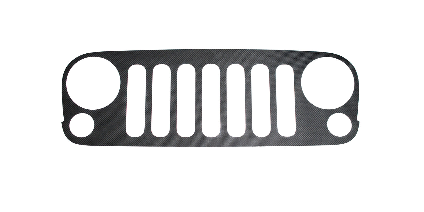 Front Grill Overlay Fits 2007-2018 Jeep Wrangler JK