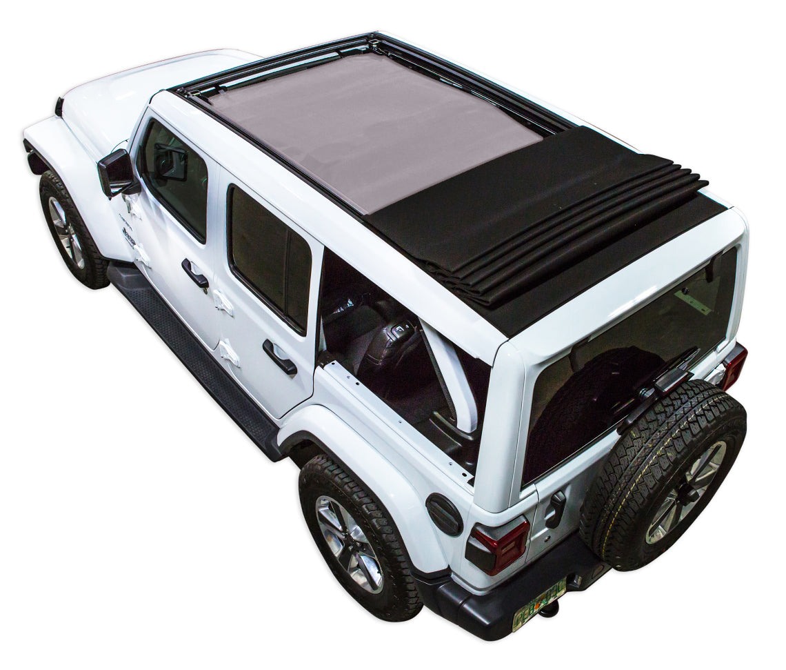 Jeep Wrangler JLU Sky One Touch Power Top Sun Shade Solid Color Shade Top (2018–2026)