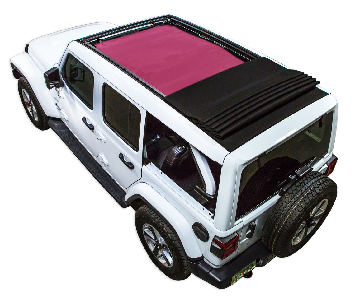 Jeep Wrangler JLU Sky One Touch Power Top Sun Shade Solid Color Shade Top (2018–2026)