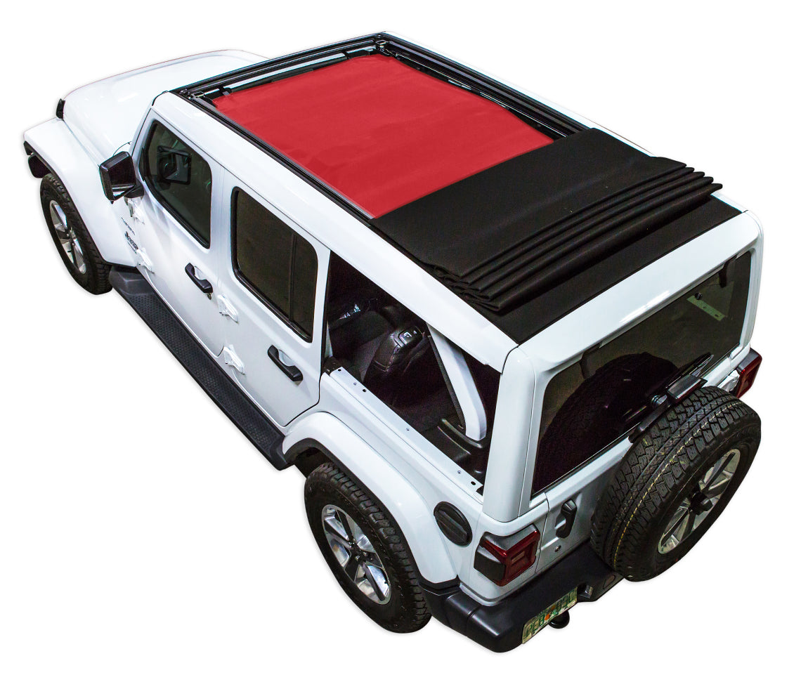 Jeep Wrangler JLU Sky One Touch Power Top Sun Shade Solid Color Shade Top (2018–2026)