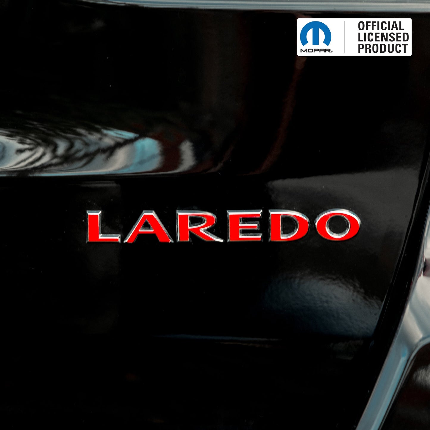 LAREDO Emblem Overlay Decal – Solid Colors | Fits Jeep Grand Cherokee WK2 Laredo (2005–2022)