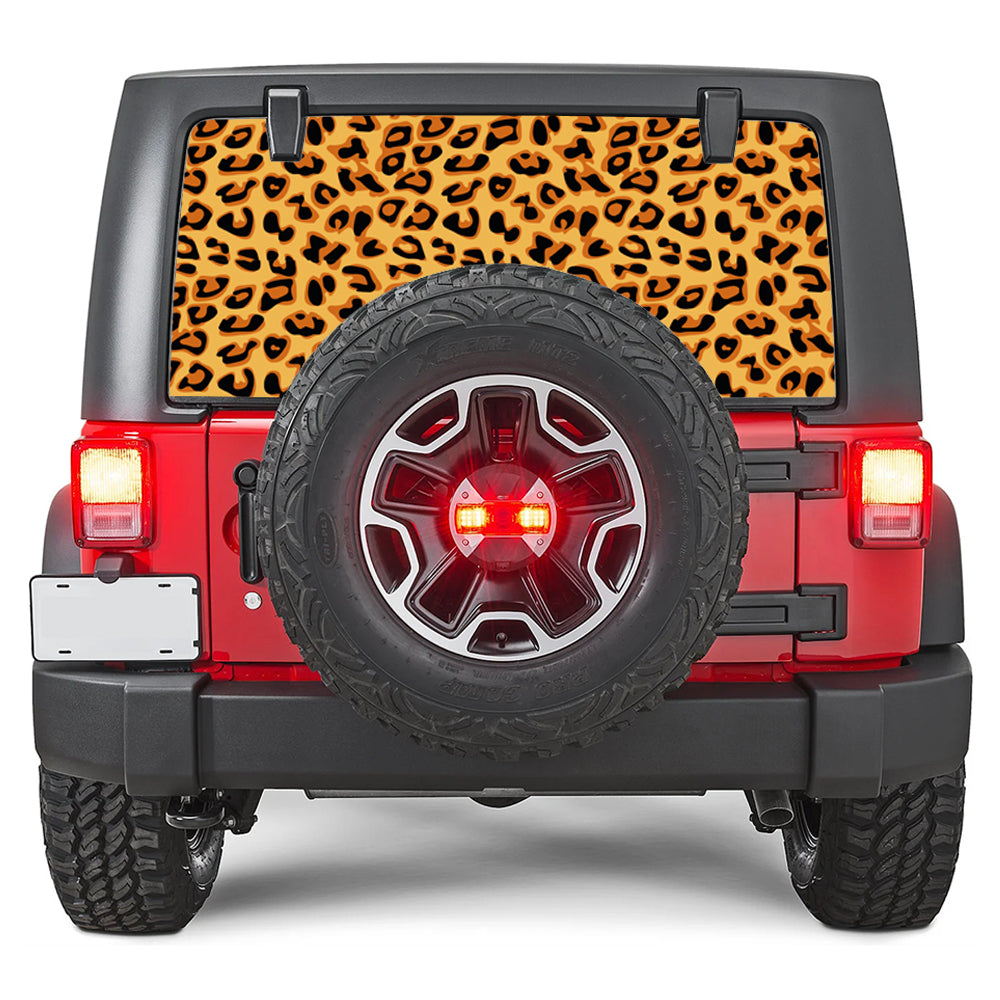 Leopard Print Rear Window Decal