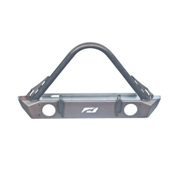 Jeep JK Front Bumper W/Stinger Fog Cutouts 07-18 Wrangler JK Hatchet Series Bare Steel Motobilt - MB1048F-S