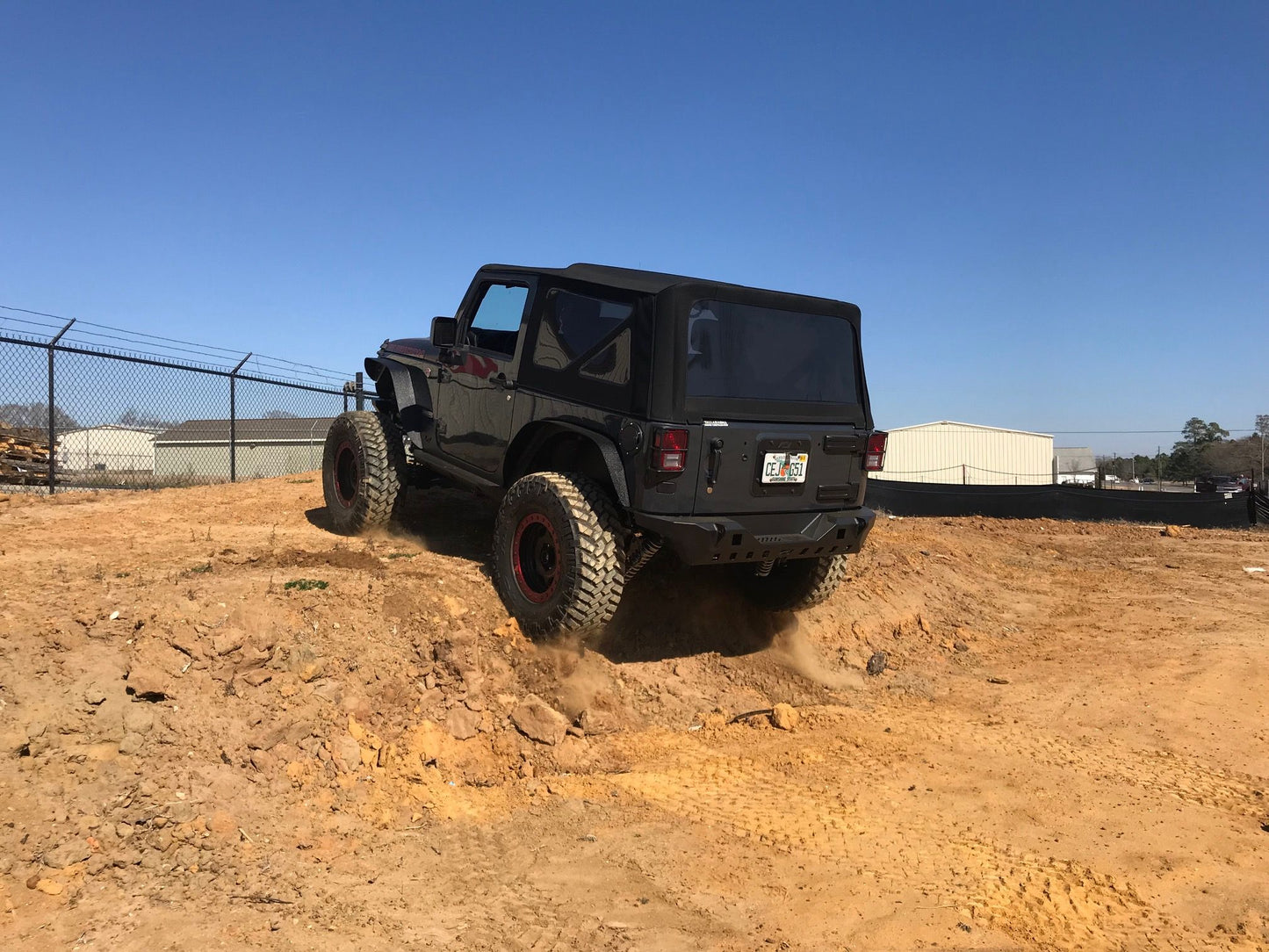 Jeep JK Rear Bumper 07-18 Wrangler JK Crusher Series Bare Steel Motobilt - MB1072