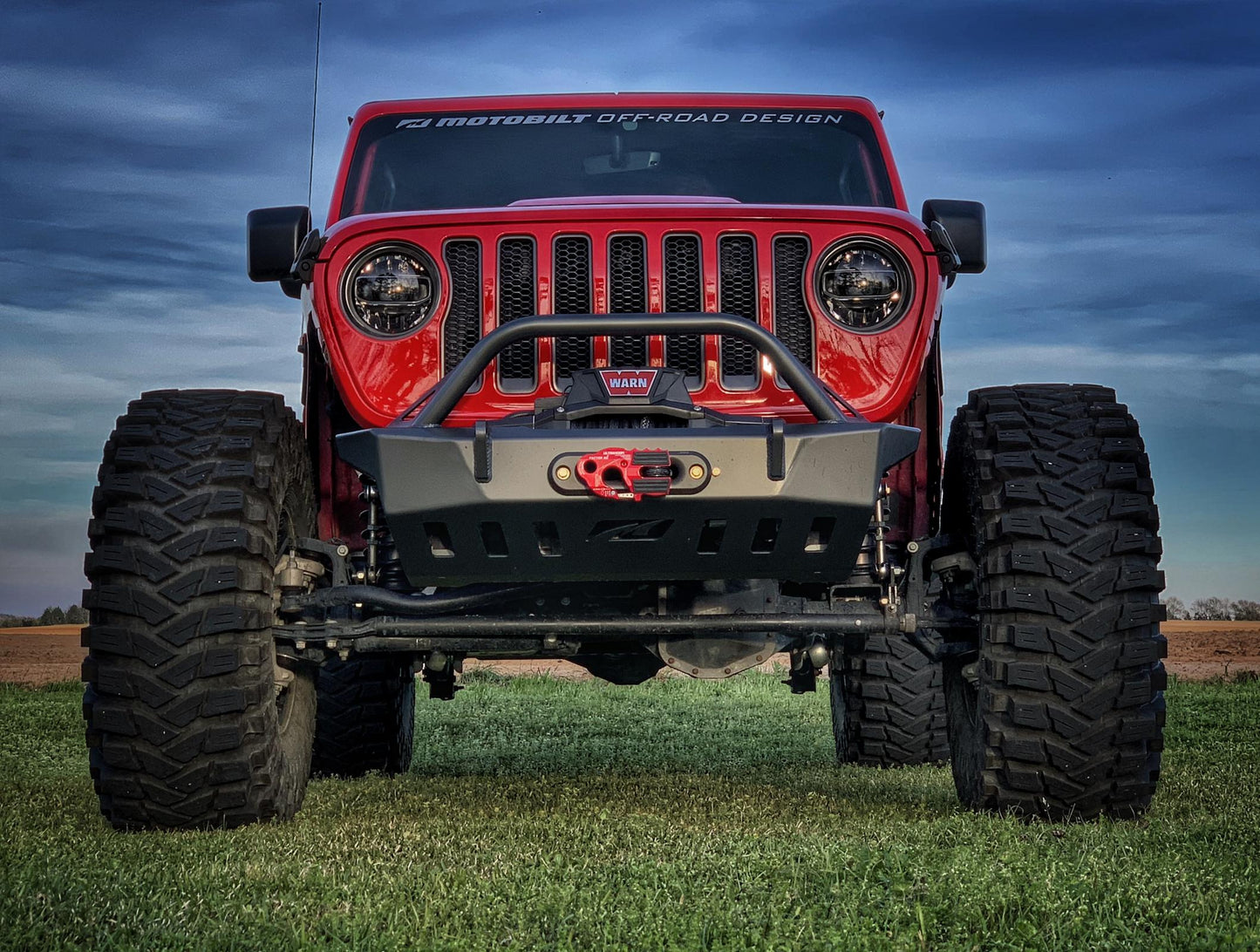 Jeep JL/Gladiator Front Bumper W/Bull Bar Crusher 2018-Present Wrangler JL/Gladiator Motobilt - MB1078-B