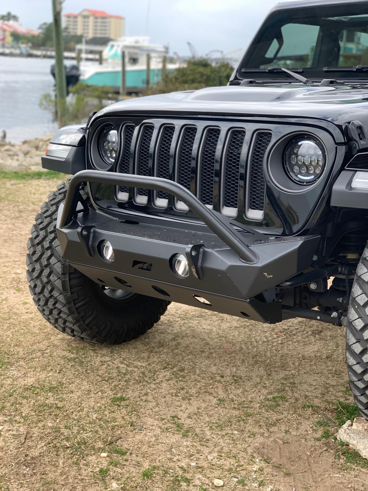 Jeep JL/Gladiator Front Bumper W/Stinger/Skid Plate 18+ Wrangler JL/Gladiator The Hammer Series Motobilt - MB1090F-S-1094