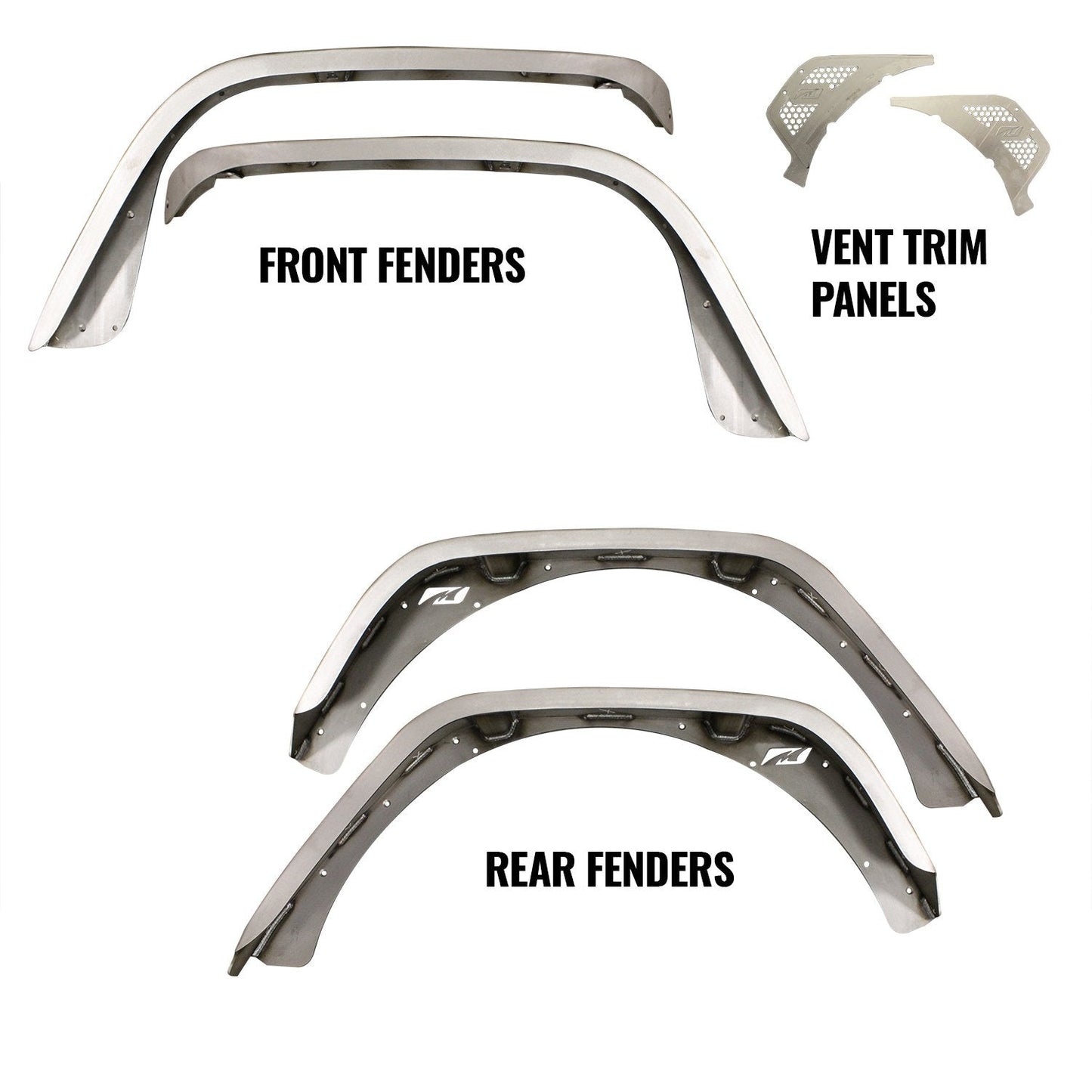 Front and Rear Fender Flare Package for 2018-Present Jeep Wrangler JL/JLU Motobilt - MB1101-1102