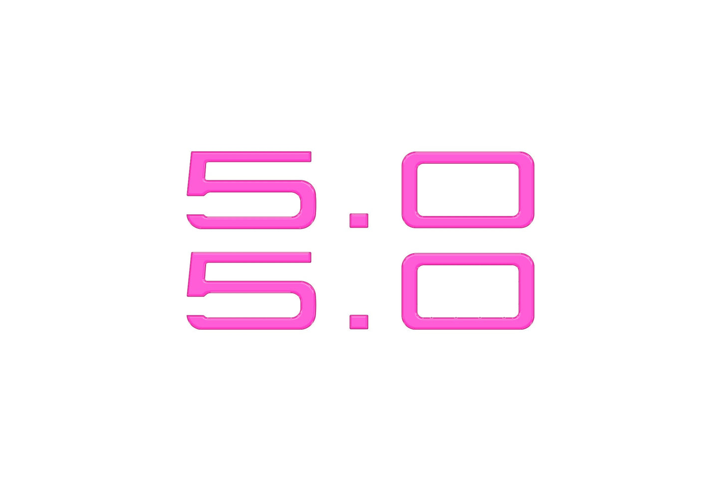 5.0 Emblem Inserts Fits 2024-2026 Ford Mustang