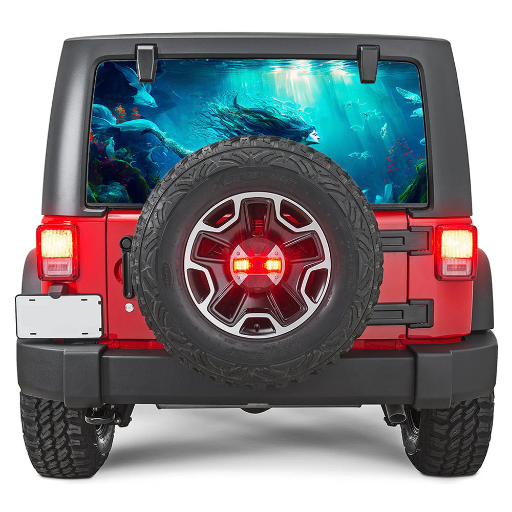 Mermaid Dive Rear Window Decal