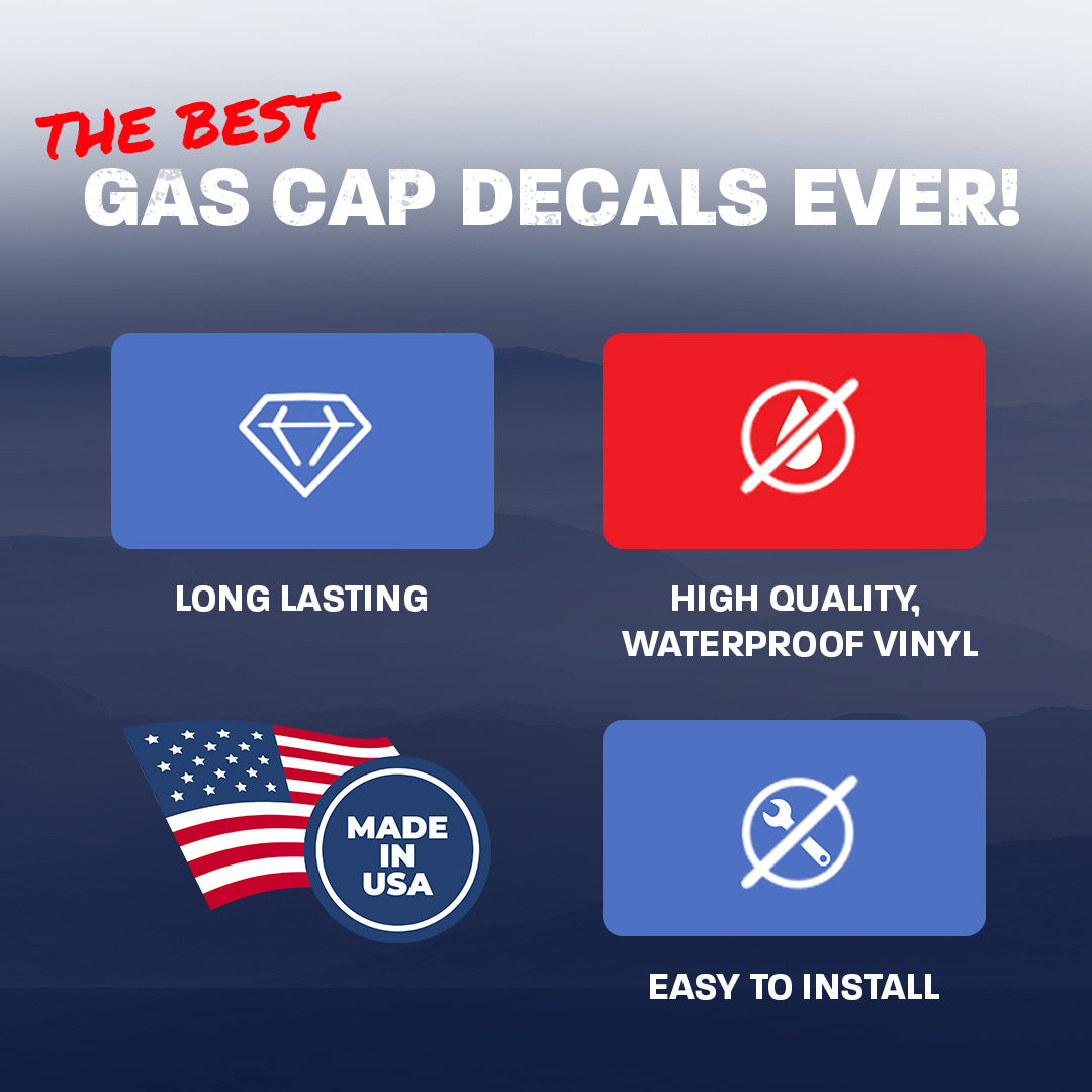Texas State Flag Greyscale Gas Cap Decal for JT or Gladiator