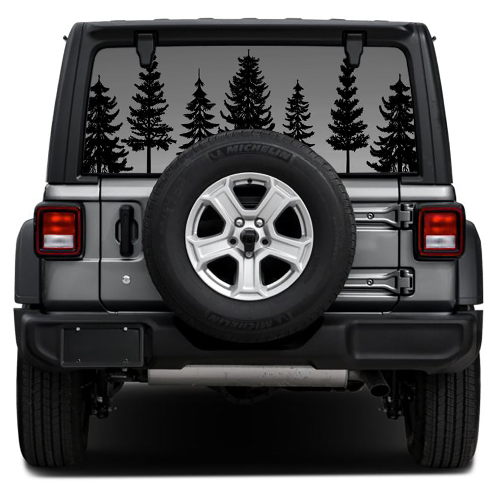 Pine Tree Sky Rear Window Decal