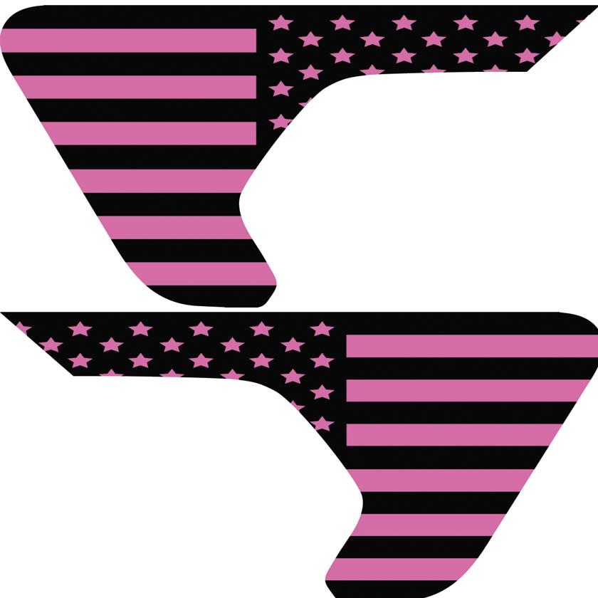 Pink Old Glory Inserts & Flat Black Vent Decals Bundle