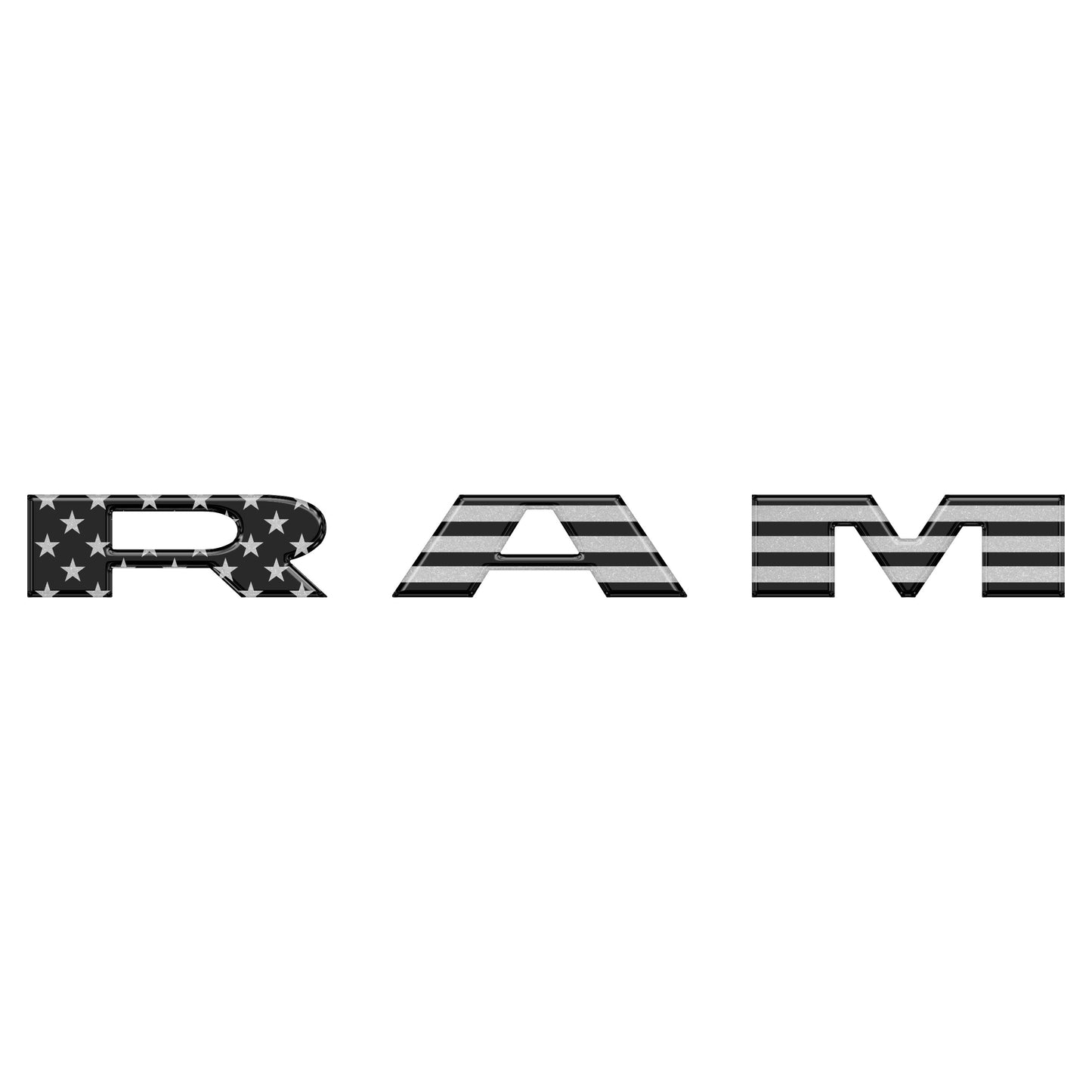 Grille Letter Overlays Fits 2025-2026 Ram 1500/2500/3500
