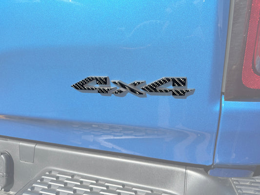 4x4 Tailgate Emblem Letter Overlays Fits 2025-2026 Ram 1500/2500/3500