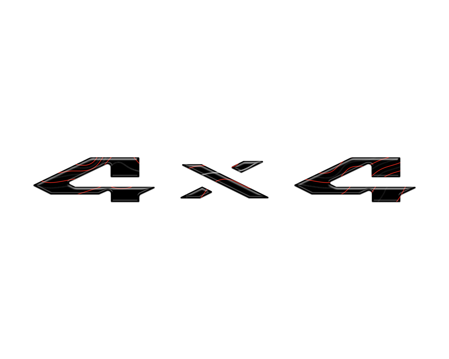 4x4 Tailgate Emblem Letter Overlays Fits 2025-2026 Ram 1500/2500/3500