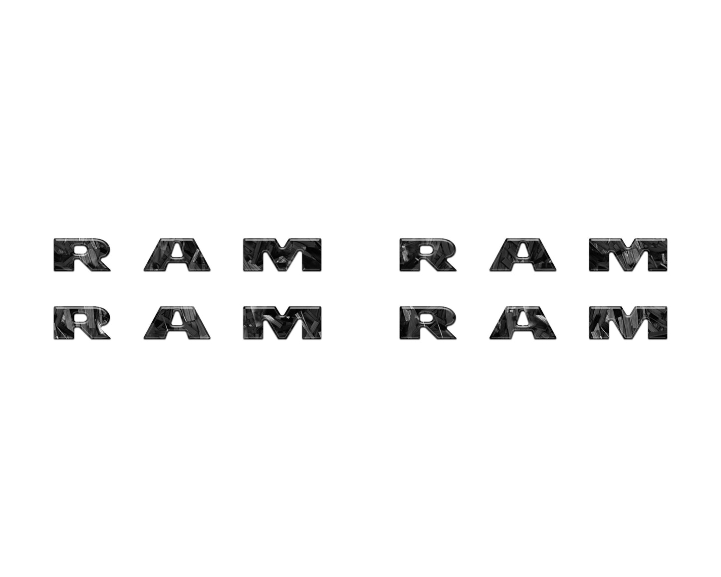Base Model Running Board Letter Inserts Fits 2025-2026 Ram 1500/2500/3500