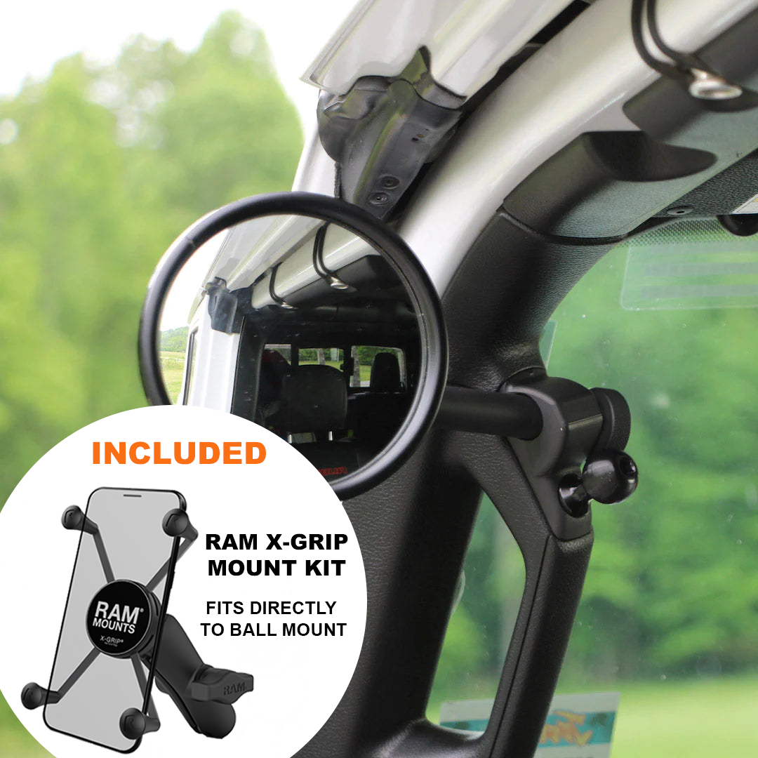 A-Pillar Side Mirror Set For 2024+ Jeep Wrangler JL & Gladiator - CMM Offroad