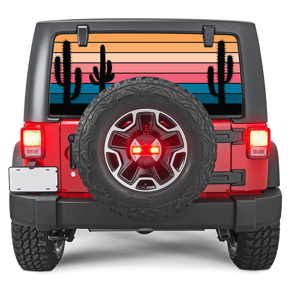 Cactus Trees Rear Window Decal