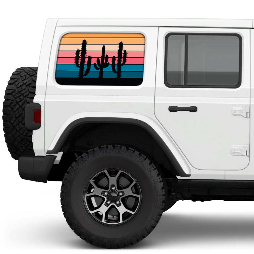 Cactus Trees Side Windows Printed Vinyl Decal