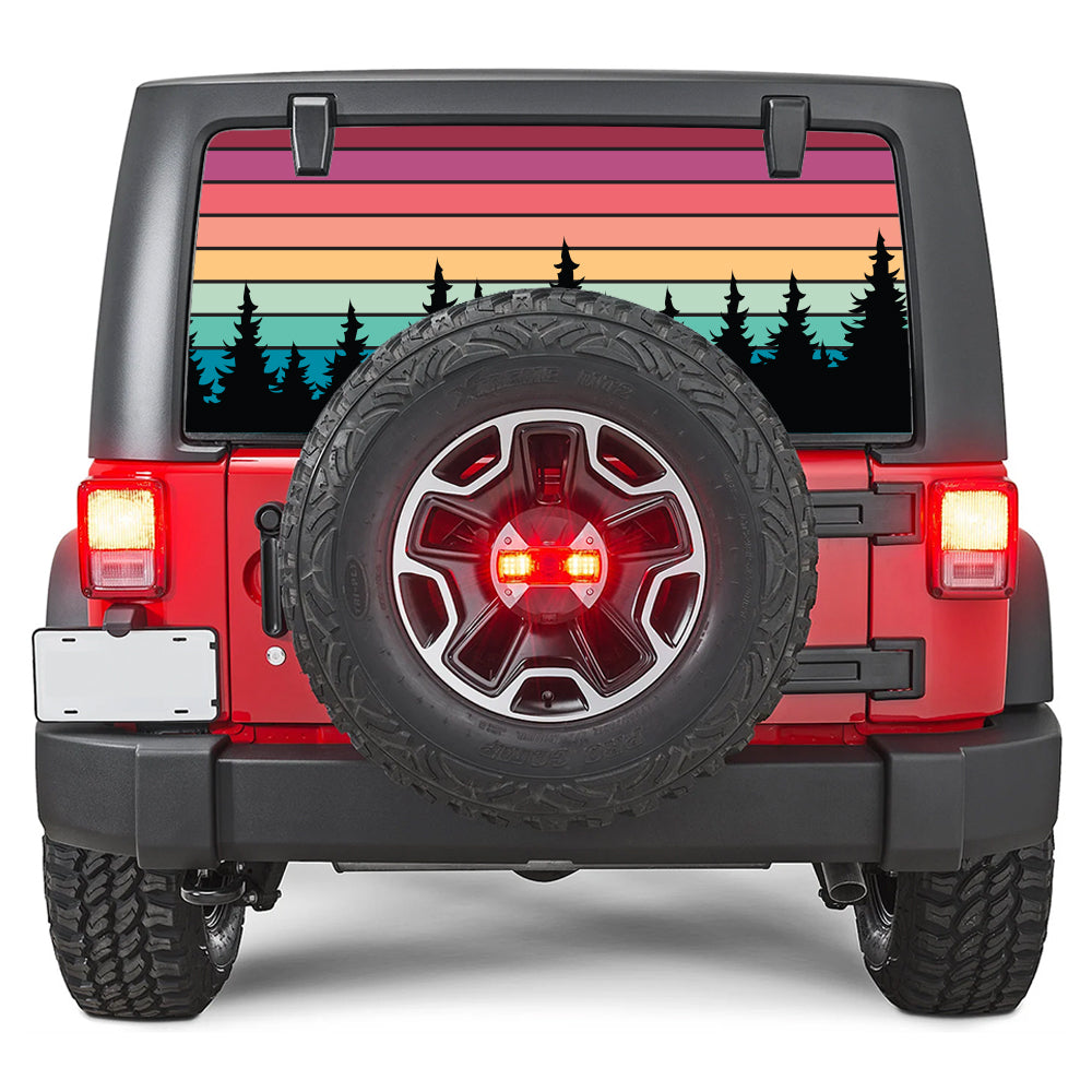 Night Trees Rear Window Decal