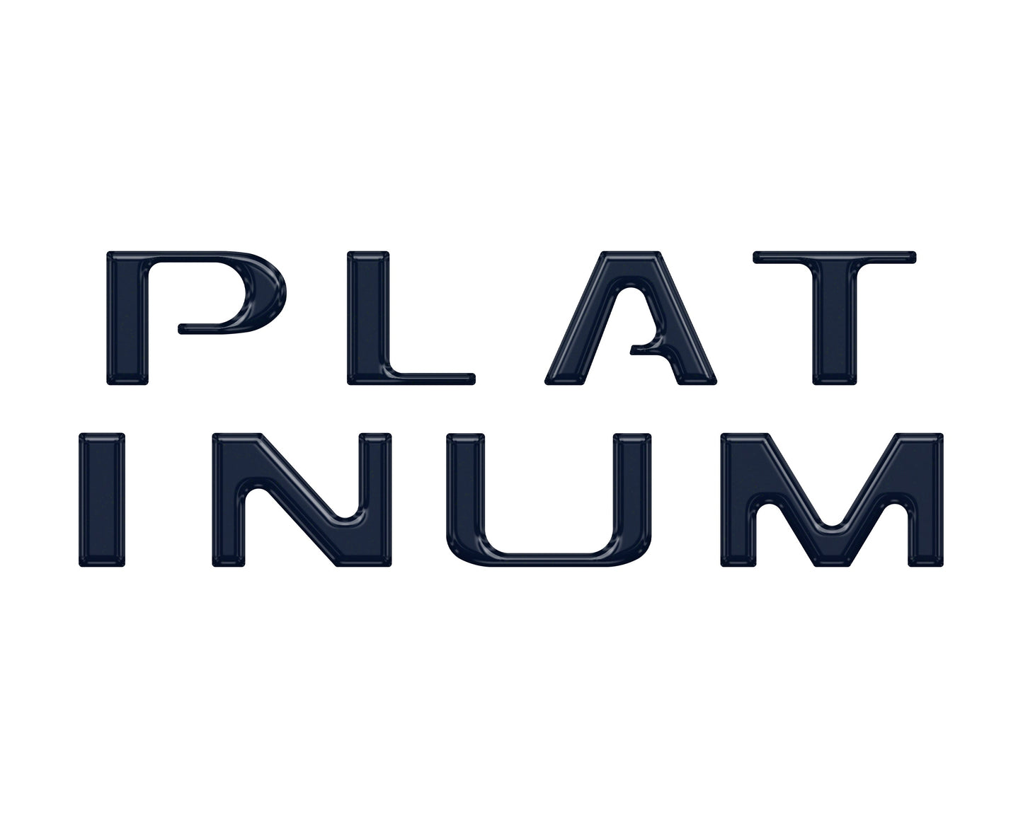 Platinum Tailgate Letter Overlays Fits 2020-2022 Ford Super Duty