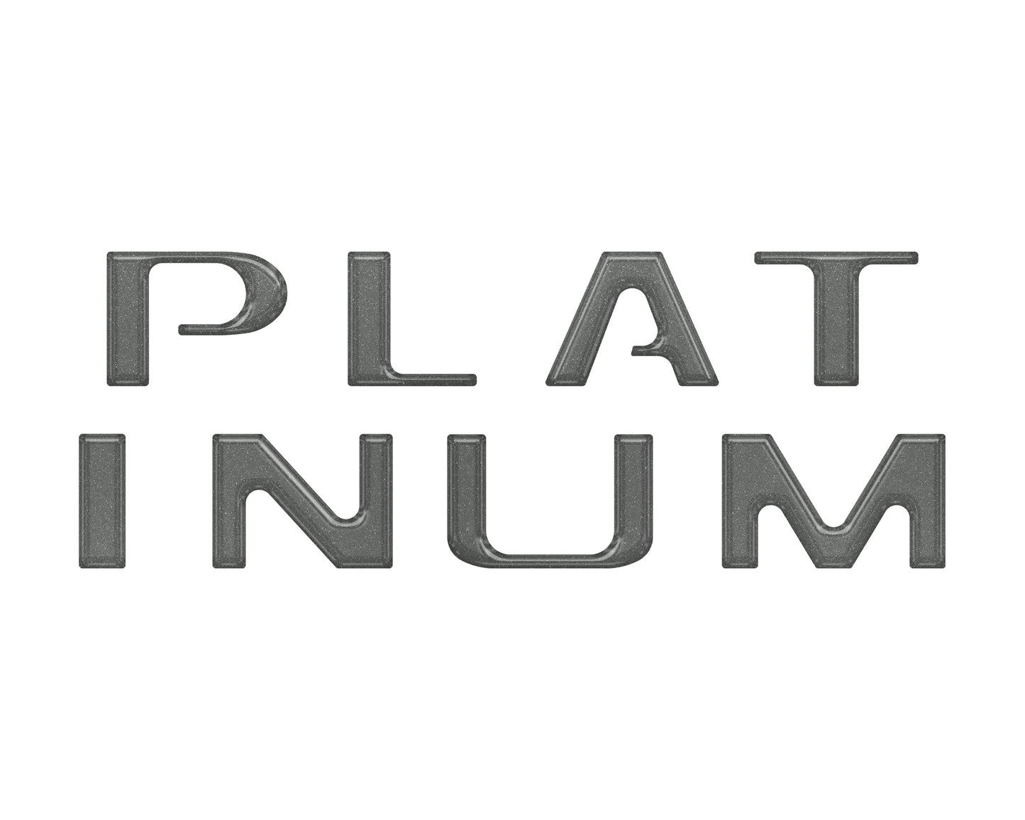 Platinum Tailgate Letter Overlays Fits 2020-2022 Ford Super Duty