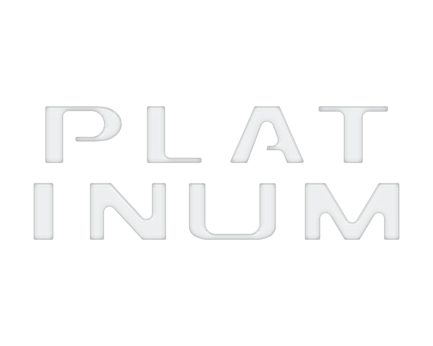 Platinum Tailgate Letter Overlays Fits 2020-2022 Ford Super Duty