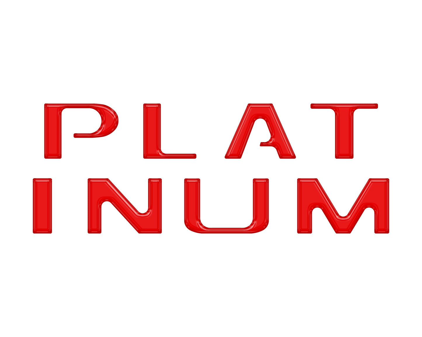 Platinum Tailgate Letter Overlays Fits 2020-2022 Ford Super Duty
