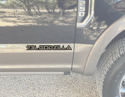7.3L Godzilla Badge Fits 2020-2026 Ford Super Duty