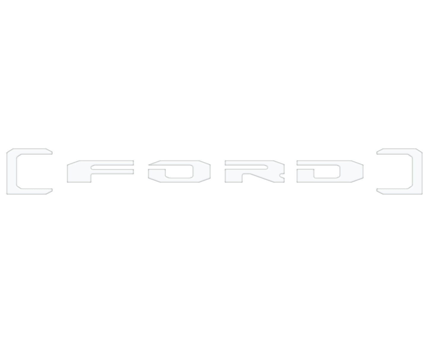 Upper Glove Box Letter Overlays Fits 2023-2026 Ford Super Duty