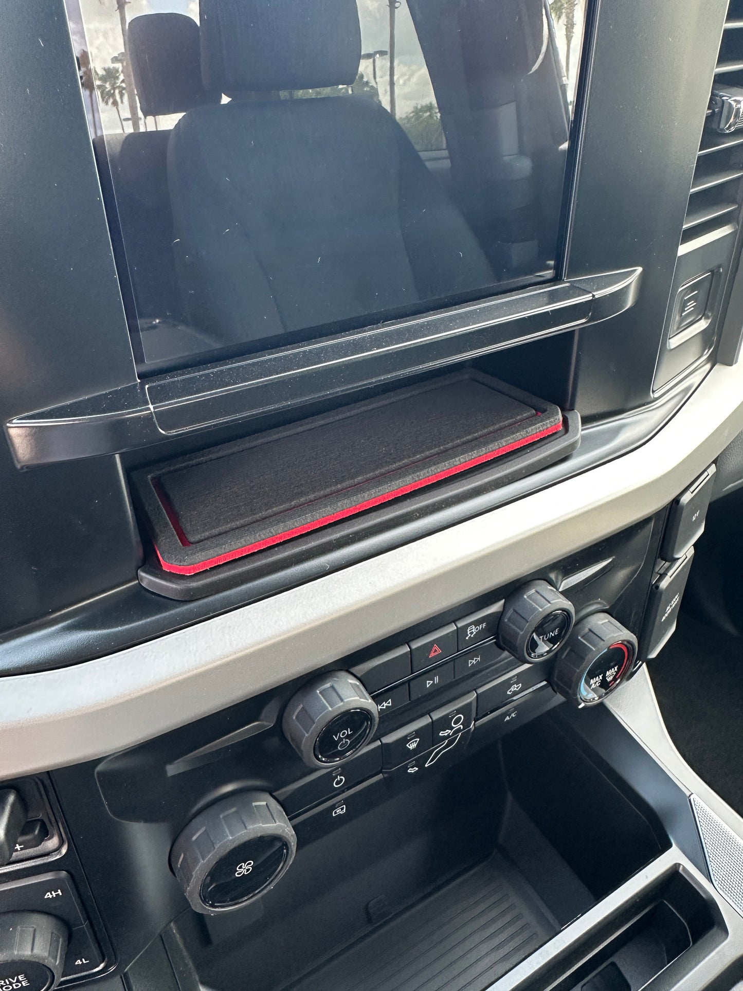 8" Display Screen Center Dash Cubby Foam Inserts Fits 2023-2026 Ford Super Duty