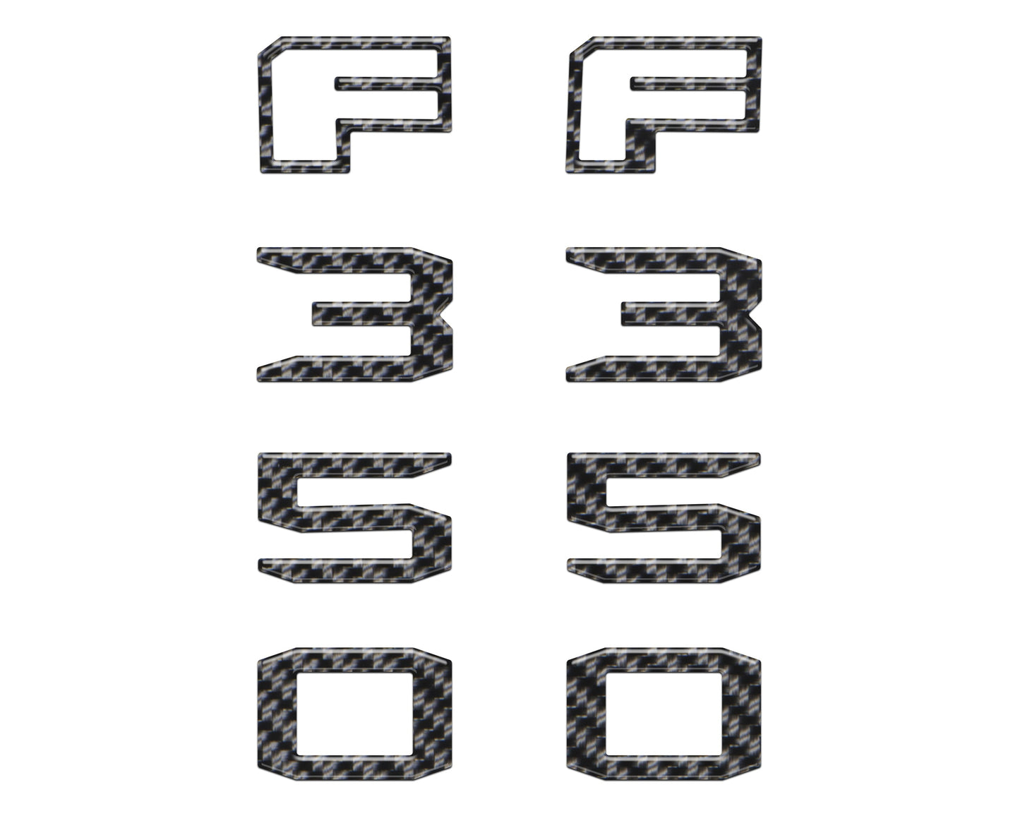 Fender Badge Letter Overlays Fits 2023-2026 Ford Super Duty